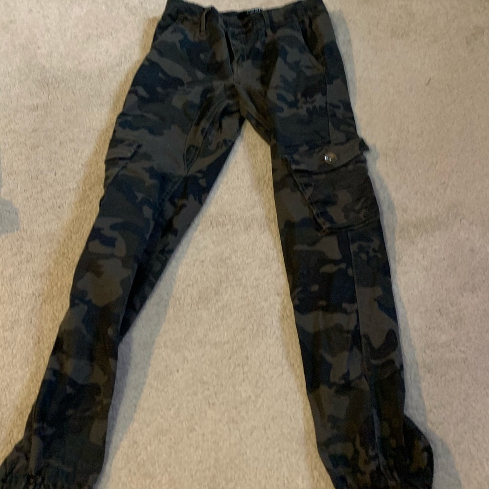 Camo Cargo Jogger Style Pants